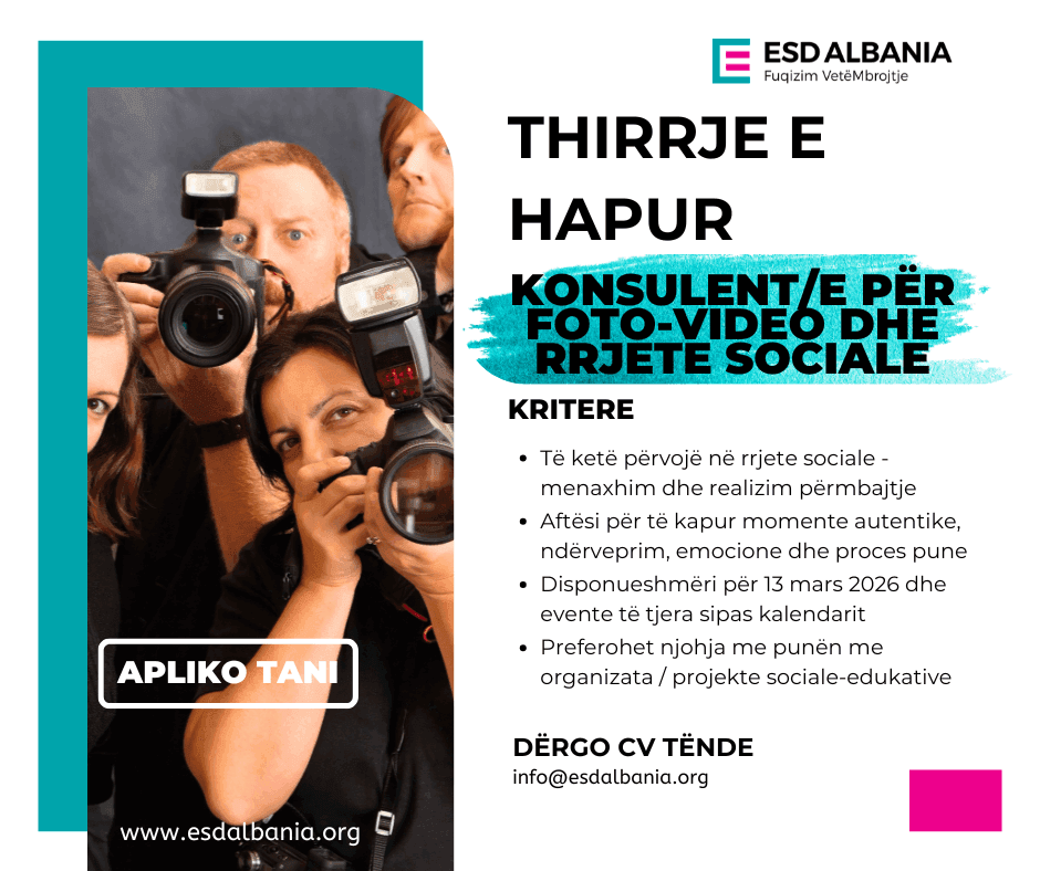  Konsulent/e për Dokumentimin e Eventeve